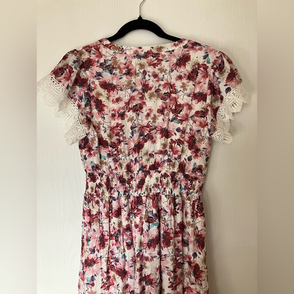 Baltic Born Floral Maxi Dress with Lace Sleeves, small - Picture 5 of 8
